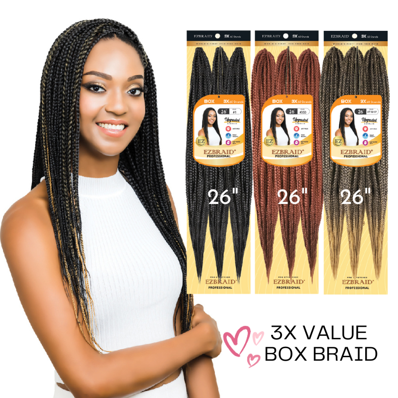 Box Braid Professional 26" - 3X Value Pack