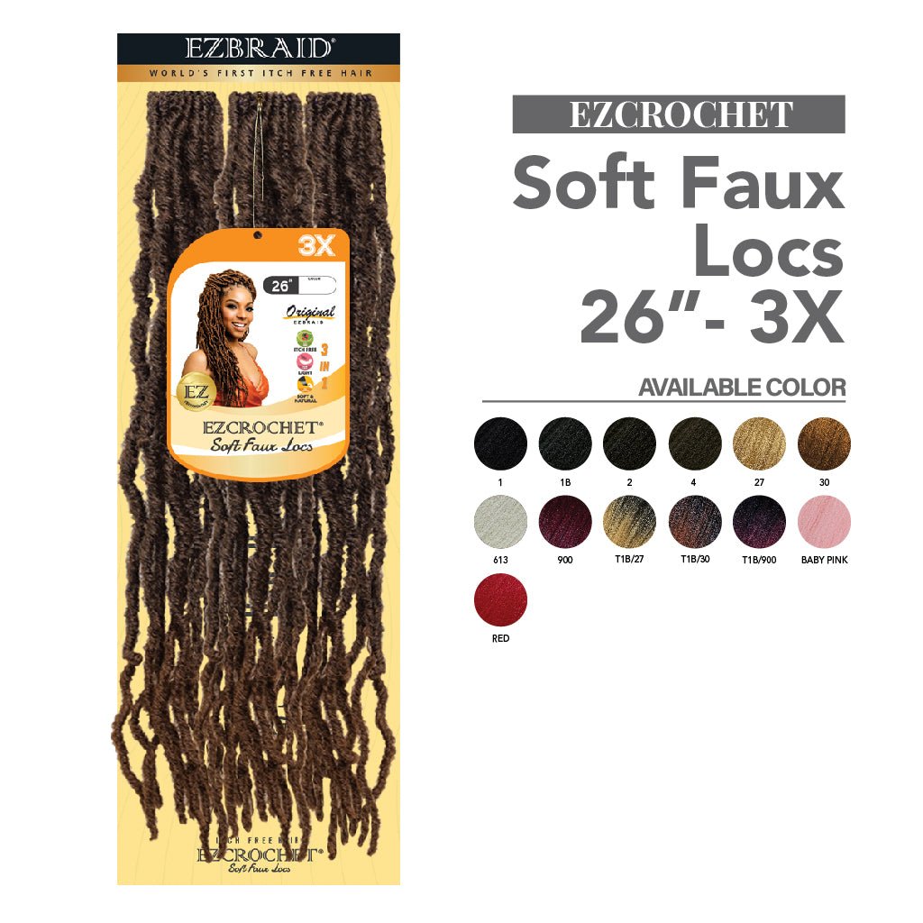 EZCROCHET Soft Faux Locs 26"-3X - EZBRAID UK