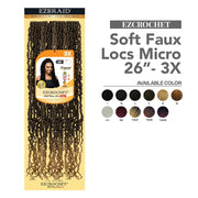 EZCROCHET Soft Faux Locs Micro 26"-3X - EZBRAID UK